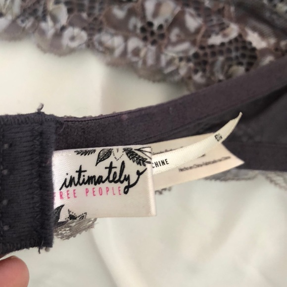 Free People halter lace bralette in gray marble - Picture 2 of 2